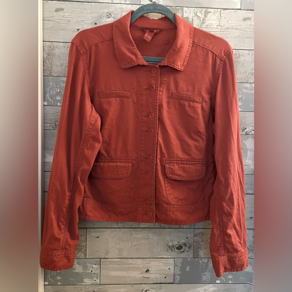 Sundance cotton/linen lightweight button up jacket.  Like new! Size M